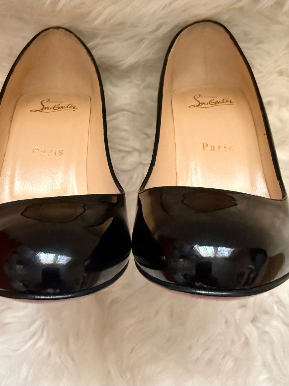 Christian Louboutin Fifille 100 Patent Leather Heels Pumps in Black - Picture 5 of 10